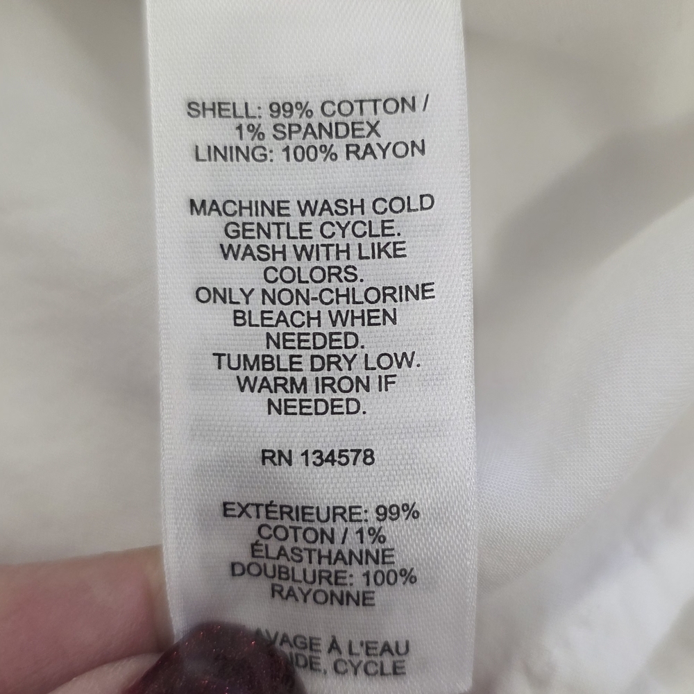 Vineyard Vines Medium White Textured Gauze Pom Pom Tunic Dress Lined Coastal - Picture 8 of 9